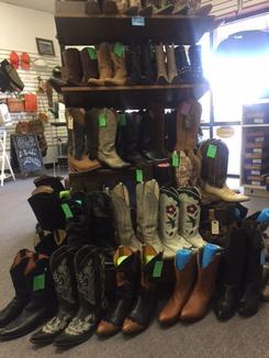 Store interior and boots